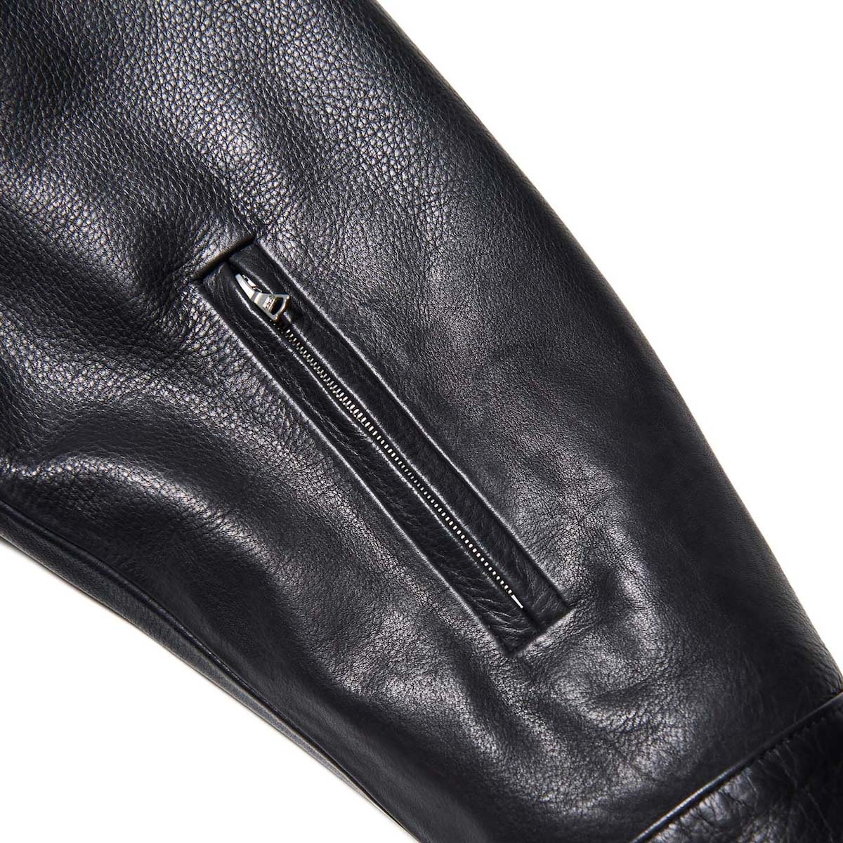 SOPHNET.  / LEATHER COACH BLOUSON (Black) 袖ファスナー